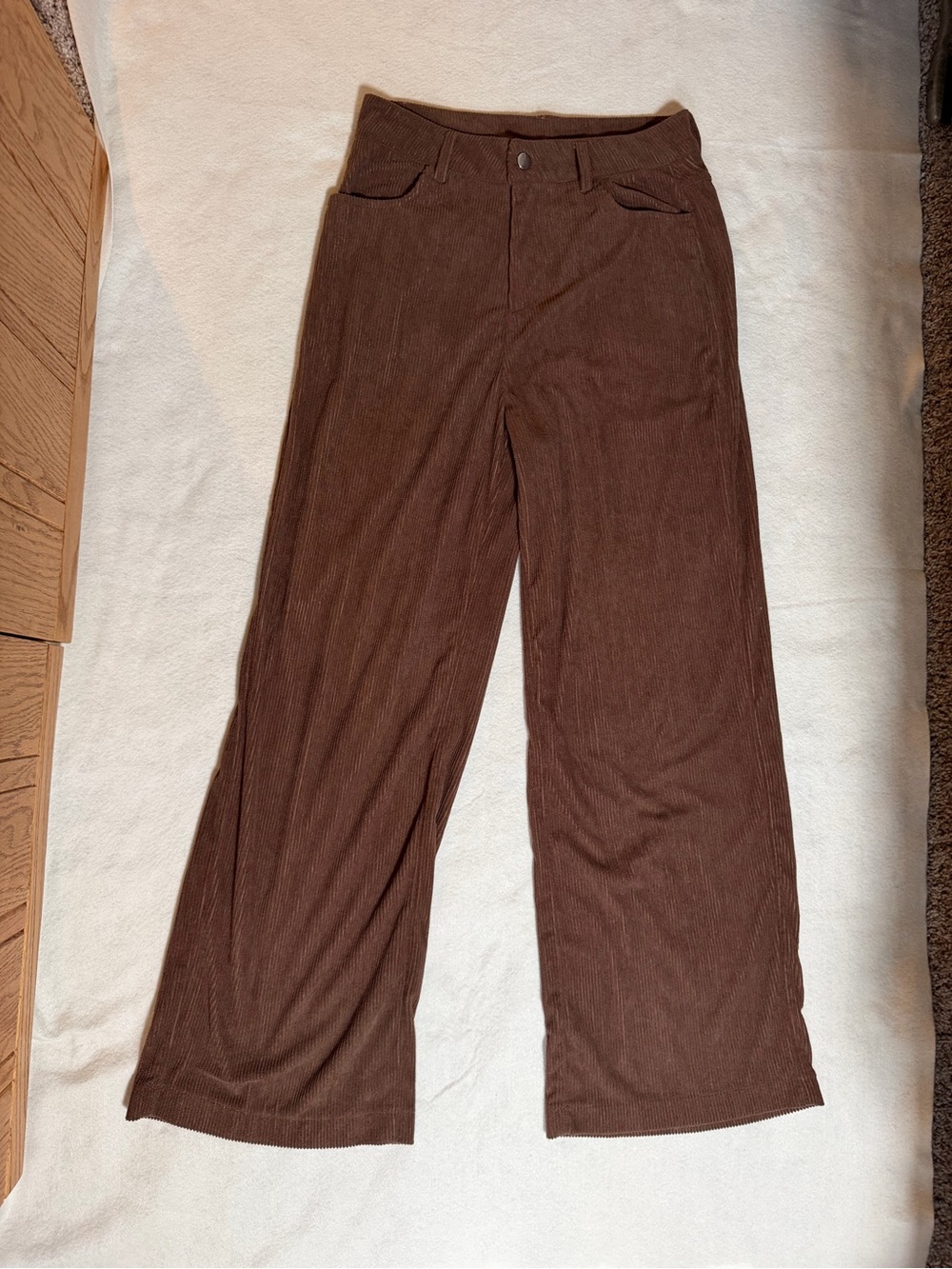 Women’s Brown Corduroy Wide-Leg Pants